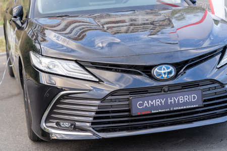 Galati, Romania - September 15, 2021: 2021 Toyota Camry Hybridのeditorial素材