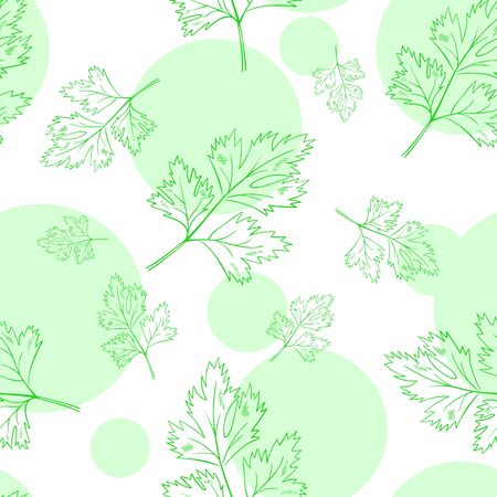 vector seamless pattern with parsley leafs.のイラスト素材