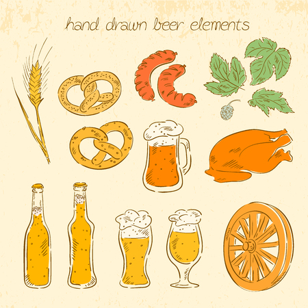 Vector set of hand drawn elements. Welcome to use it to create your own awesome illustrationのイラスト素材