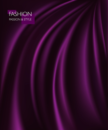 vector illustration of smooth elegant luxury purple silk or satin texture. Can be used as background.のイラスト素材