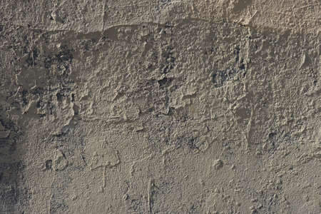 Decorative stucco background with textured sand with rough ragged edges gray white dirty colorの写真素材