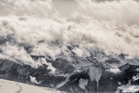 Mount Snow cloudsの写真素材