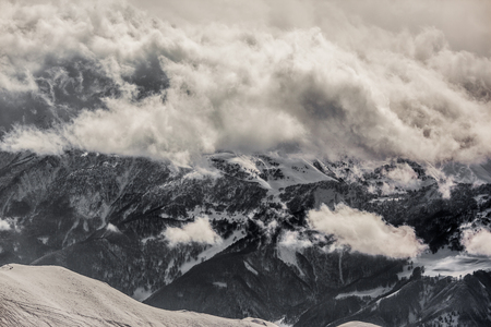 Mount Snow cloudsの写真素材