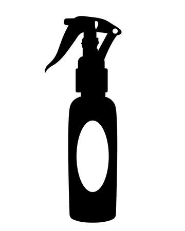 Black spray icon illustration isolated vector sign symbol on white backgroundのイラスト素材