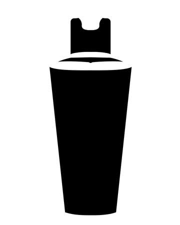 Shampoo dispenser icon. Black outline illustration of shampoo dispenser vector icon for web design isolated on white background.のイラスト素材