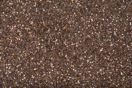 Full frame studio macro shot with top view of chia seedsの写真素材