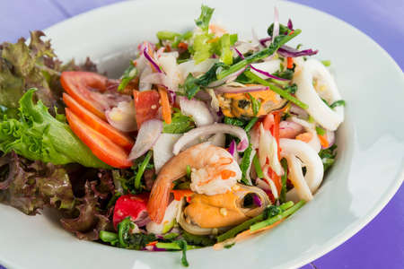 Spicy Vegetable fern saladの写真素材