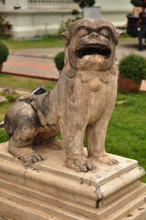 The stone lionsの写真素材