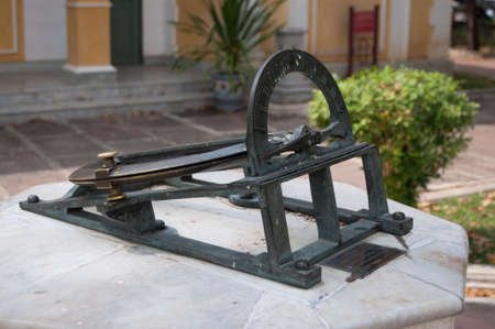 Sundial located in Wat Niwet Thammaprewat Thailandの写真素材