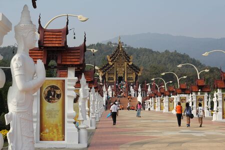 temple in the King s garden in Chiang Mai, Thailandのeditorial素材
