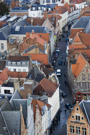 View of Old Town Bruges Belgium Europeの写真素材