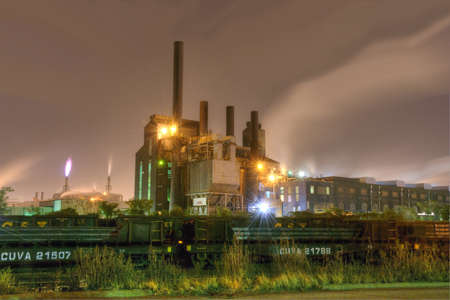 Steel Mill at Nightのeditorial素材