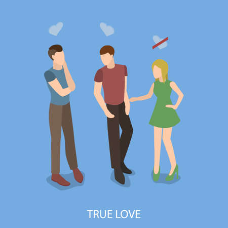 LGBT community is gay, real love in isometric illustration.のイラスト素材