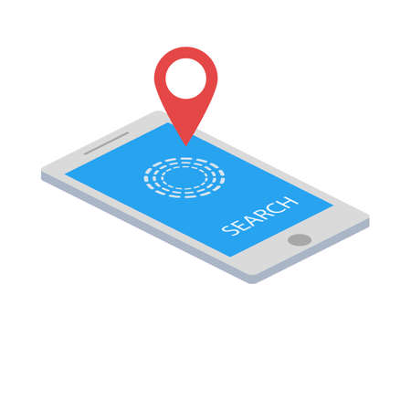 Isometric infographic phone illustrationのイラスト素材