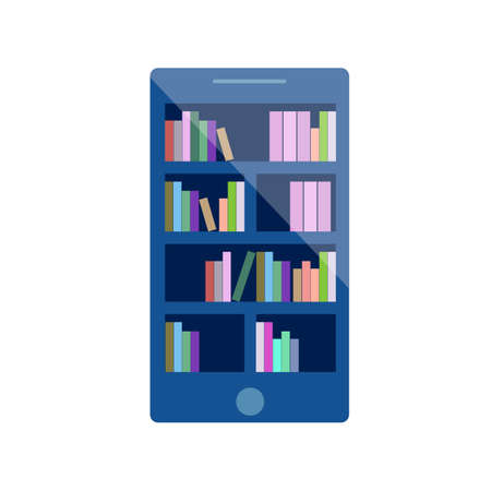 online education concept in flat style.のイラスト素材