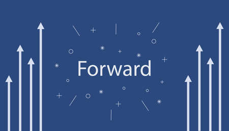 Vector illustration concept art Banner and advertising desire to move forward. Icon for promotion and marketing.のイラスト素材