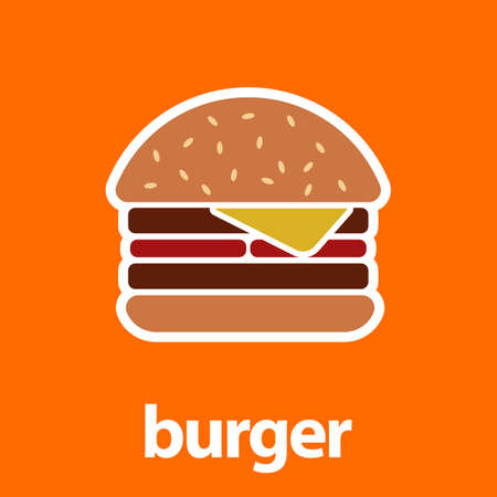Isometric 3D vector illustration hamburger or cheeseburger logo for advertisingのイラスト素材