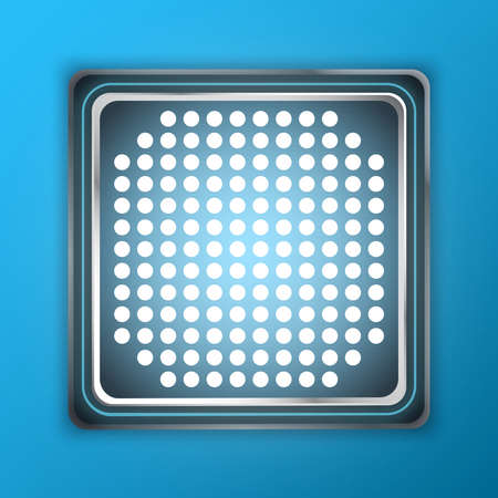 Flat vector illustration Microchip with binary code data connection and information transferのイラスト素材