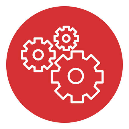 Flat vector illustration of gears icons.のイラスト素材