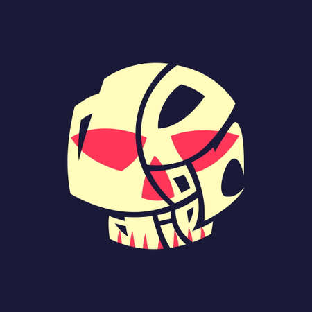 Do or die. Typography word picture as skull image. Hand lettered graphic illustration, wrap text inside a shape, silhouette with letters. Inspirational quote vector isolated.のイラスト素材