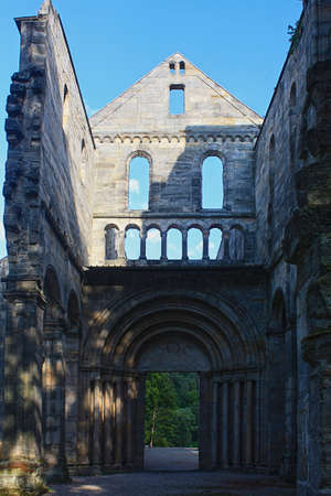 Ruins of the cistercian cathedral in Germanyの写真素材