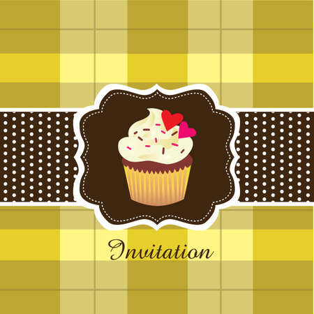 Cupcake Invitation Backgroundのイラスト素材