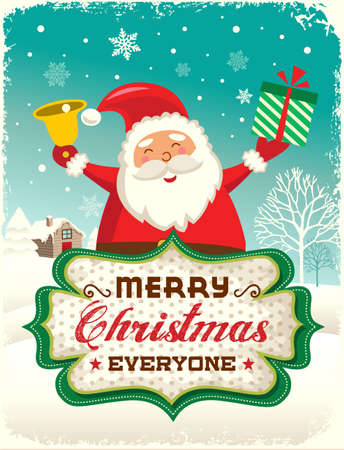 Santa Claus greeting card designのイラスト素材