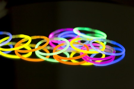 Colorful fluorescent light neon on blanck background