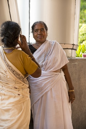Documentary Editorial. Pondicherry Jipmer hospital, India - June 1 2014. Full documentary about patient and their family. While children are hospitalized, Families waiting eating outdoorのeditorial素材