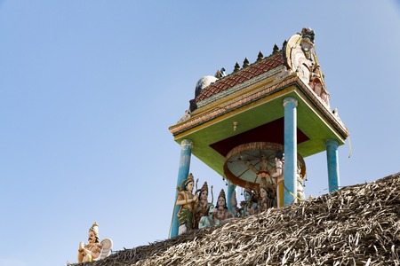 Pondicherry, Tamil Nadu,India - May 15, 2014 : each year in villages, people celebrate the temple fest, for the full day. They walk in groups, they launch paint on people, play music.のeditorial素材