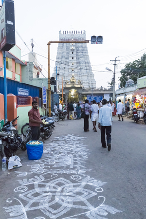 Rameswaram, Tamil Nadu, India - May 25, 2014. Full report about Rameswaram pilgrimage, religion Religious city ritualsのeditorial素材