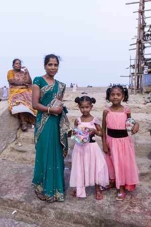 Rameswaram, Tamil Nadu, India - May 25, 2014. Full report about Rameswaram pilgrimage, religion Religious city ritualsのeditorial素材