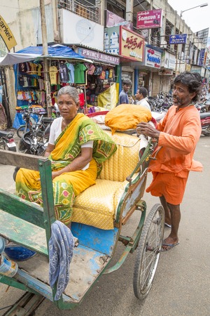 Illustrative image. Pondicherry, Tamil Nadu, India - Marsh 02, 2014. The main transportation way in...
