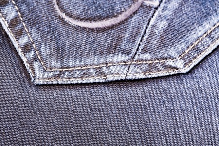Blue denim Jeans pocket close-up background and textured