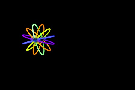 Glow sticks neon light fluorescent on back background. variation of different colored chem lights...