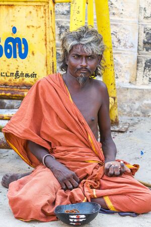 RAMESWARAM, RAMESHWARAM, PAMBAN ISLAND, TAMIL NADU, INDIA - March circa, 2018. Portrait of...