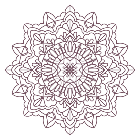 Line art of mandala designed for coloringのイラスト素材