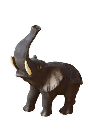 Lucky elephant isolated on whiteの写真素材