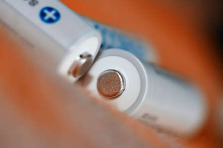 Zinc-carbon batteries, shallow DOFの写真素材