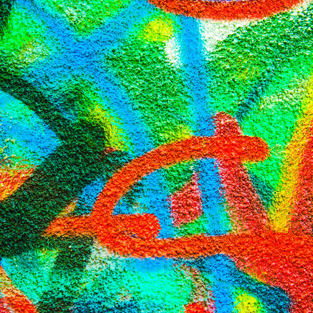 Colorful graffiti wallの写真素材