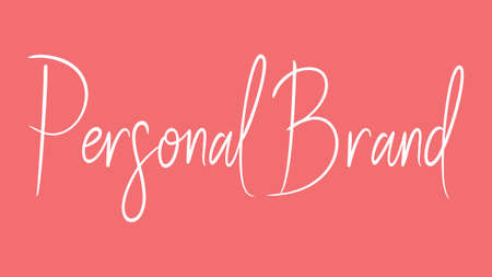 Personal Brand, Calligraphy signature font, girly pinky background, Quote Conceptの写真素材