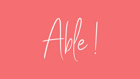 Able, Calligraphy signature font, girly pinky background, Quote Conceptの写真素材
