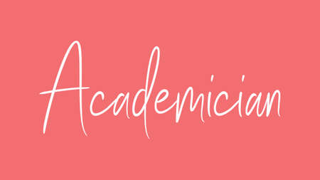 Academician, Calligraphy signature font, girly pinky background, Quote Conceptの写真素材