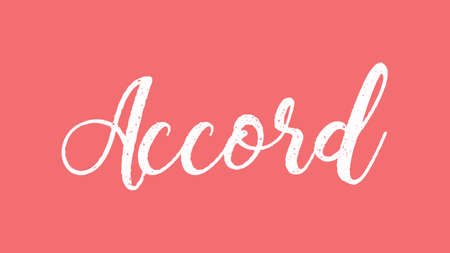 Accord, Calligraphy signature font, girly pinky background, Quote Conceptの写真素材