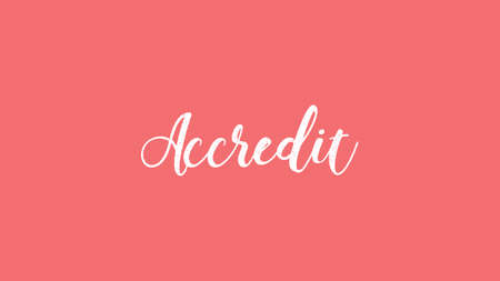 Accredit, Calligraphy signature font, girly pinky background, Quote Conceptの写真素材