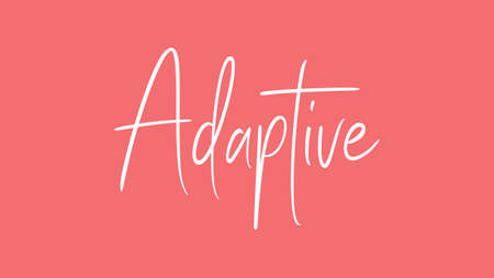 Adaptive, Calligraphy signature font, girly pinky background, Quote Conceptの写真素材
