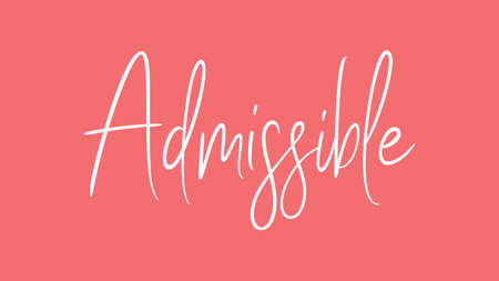 Admissible, Calligraphy signature font, girly pinky background, Quote Conceptの写真素材