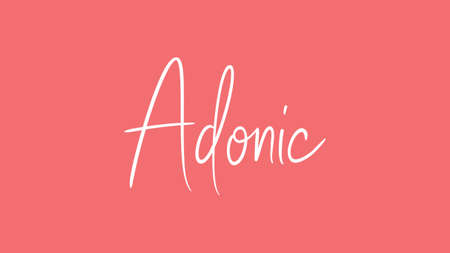 Adonic, Calligraphy signature font, girly pinky background, Quote Conceptの写真素材