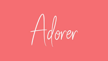 Adorer, Calligraphy signature font, girly pinky background, Quote Conceptの写真素材