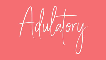 Adulatory, Calligraphy signature font, girly pinky background, Quote Conceptの写真素材
